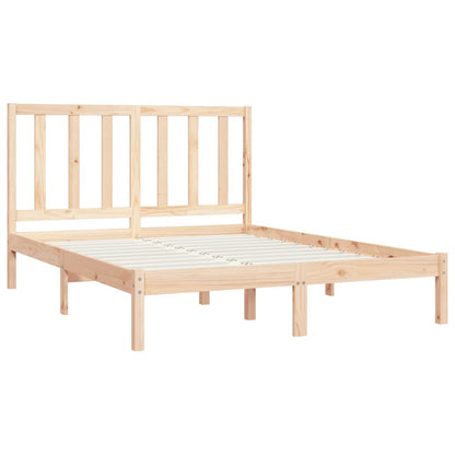 Bed Frame without Mattress Solid Wood Pine 120x190 cm Small Double