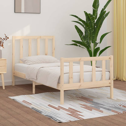 Bed Frame without Mattress 90x190 cm Single Solid Wood