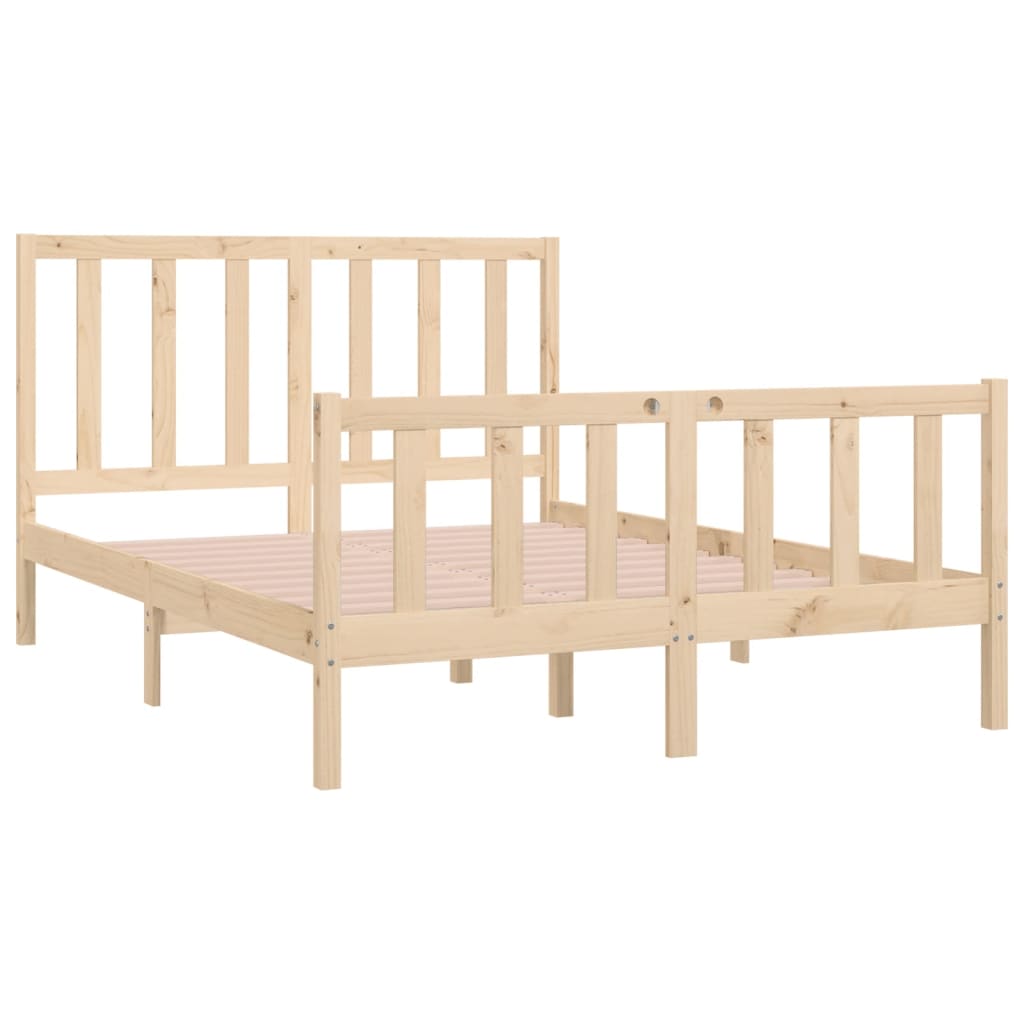 Bed Frame without Mattress 120x190 cm Small Double Solid Wood