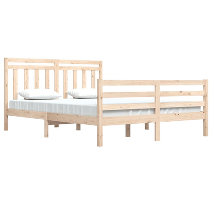Bed Frame without Mattress 160x200 cm Solid Wood