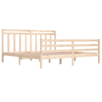 Bed Frame without Mattress 200x200 cm Solid Wood