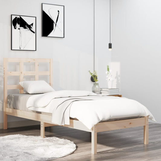 Bed Frame without Mattres 90x190 cm Singles Solid Wood