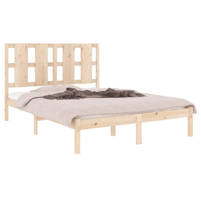 Bed Frame without Mattress 135x190 cm Double Solid Wood