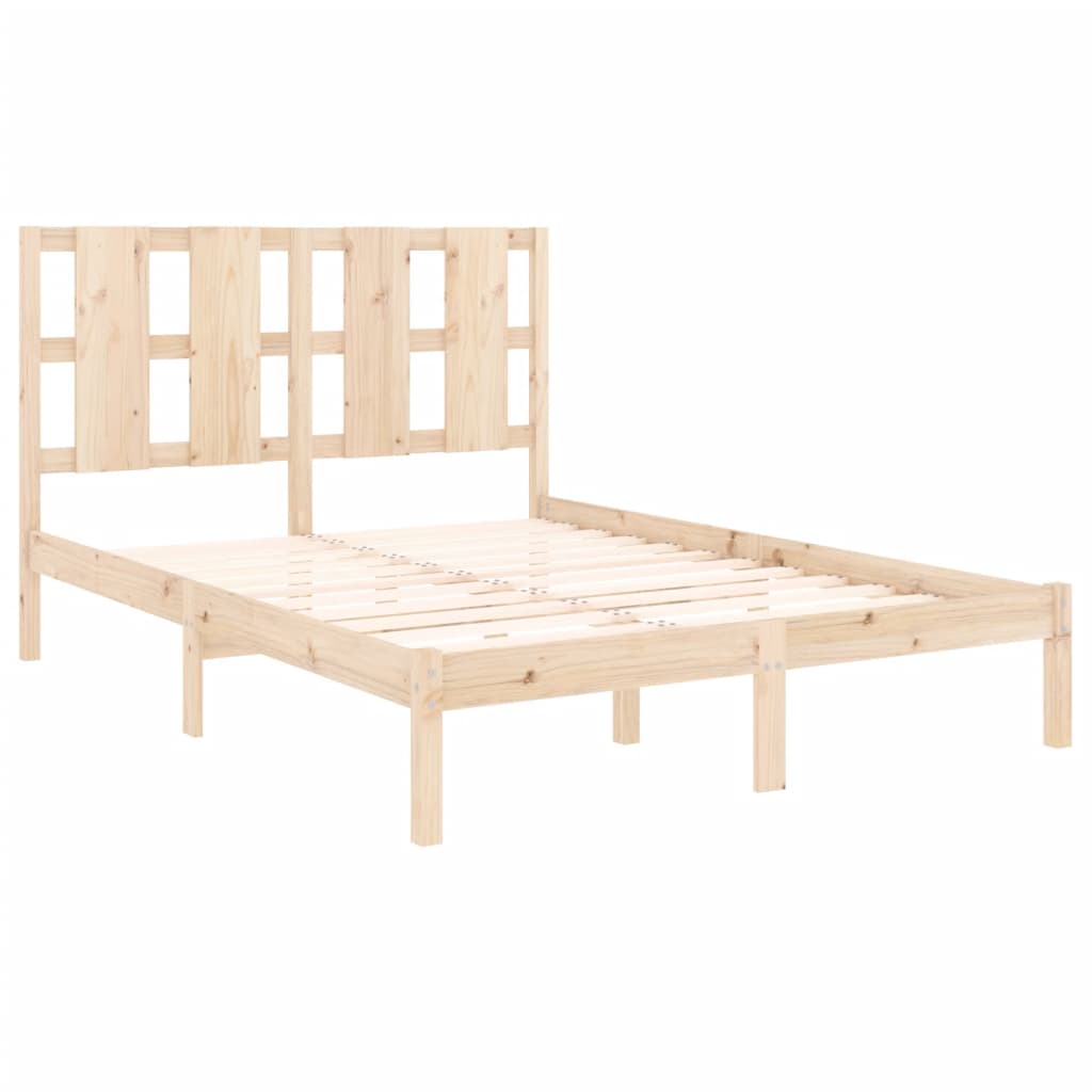 Bed Frame without Mattress 140x200 cm  Solid Wood Pine