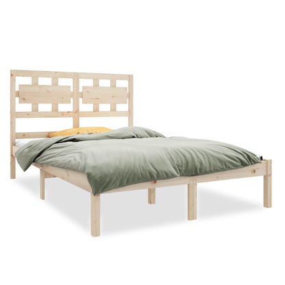 Bed Frame without Mattress 135x190 cm Double Solid Wood