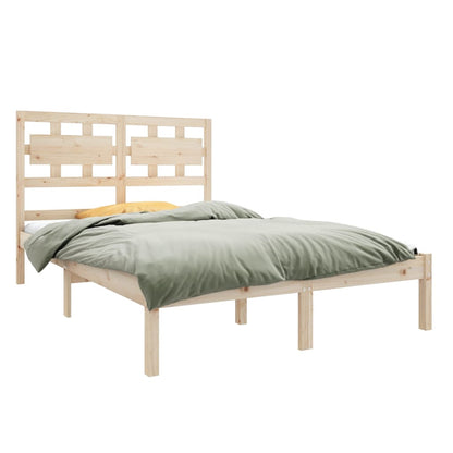 Bed Frame without Mattress 135x190 cm Double Solid Wood