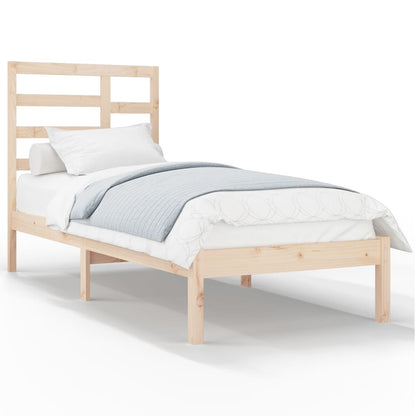Bed Frame without Mattress Solid Wood 90x190 cm Single Single