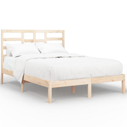 Bed Frame without Mattress Solid Wood 150x200 cm King Size King Size