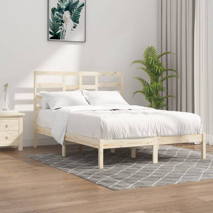 Bed Frame without Mattress Solid Wood 150x200 cm King Size King Size