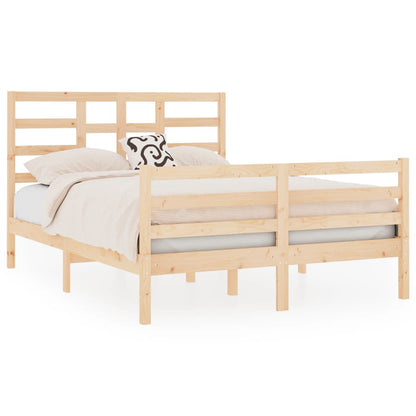 Bed Frame without Mattress Solid Wood 140x190 cm