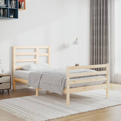 Bed Frame without Mattress Solid Wood 100x200 cm
