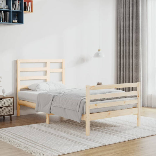 Bed Frame without Mattress Solid Wood 100x200 cm