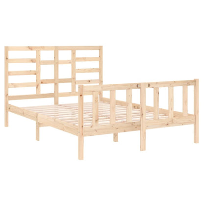 Bed Frame without Mattress Solid Wood 140x190 cm
