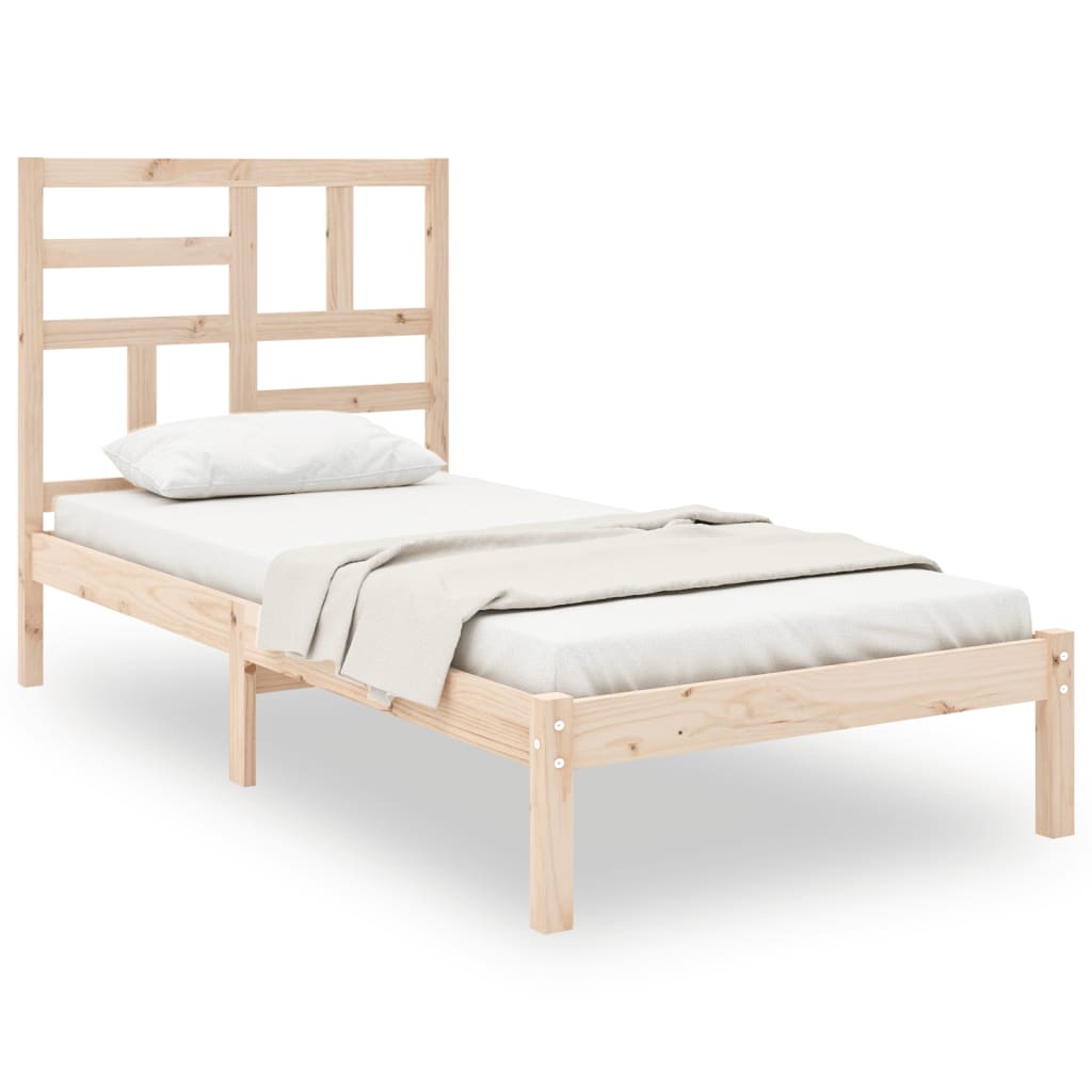 Bed Frame without Mattress Solid Wood 90x190 cm Single