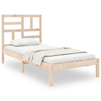 Bed Frame without Mattress Solid Wood 90x190 cm Single