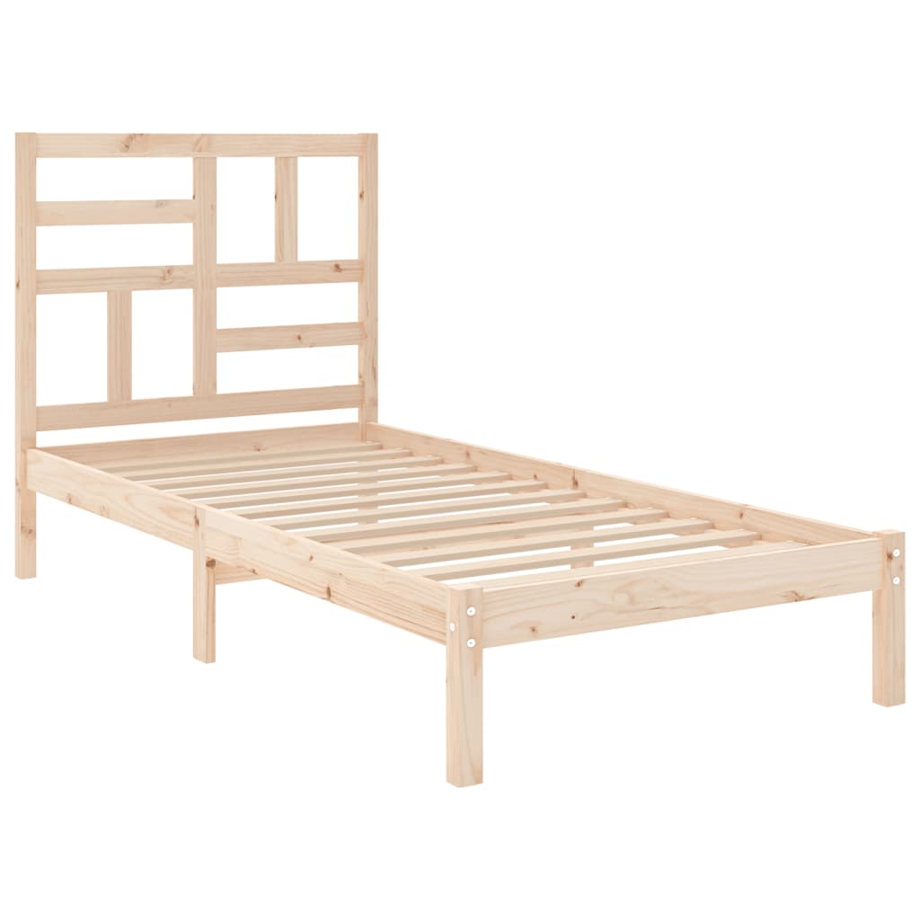 Bed Frame without Mattress Solid Wood 90x190 cm Single