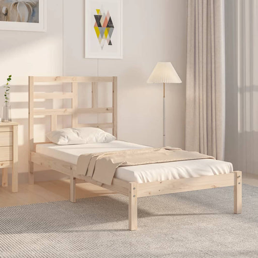 Bed Frame without Mattress Solid Wood 90x200 cm