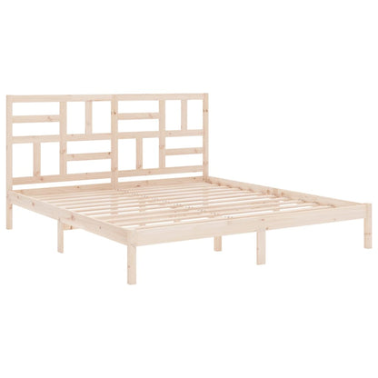 Bed Frame without Mattress Solid Wood 180x200 cm Super King