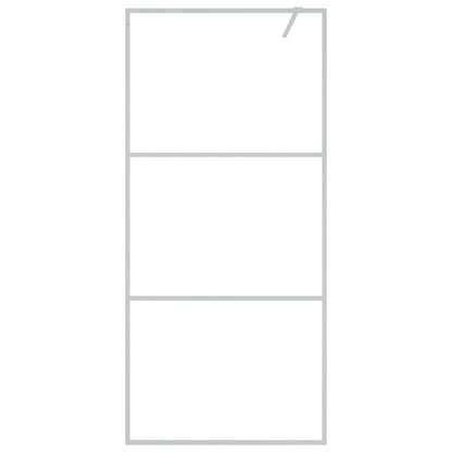 Walk-in Shower Wall Silver 90x195 cm Clear ESG Glass