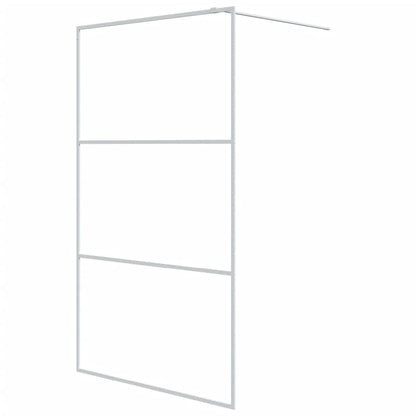 Walk-in Shower Wall White 115x195 cm Clear ESG Glass