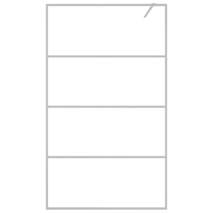 Walk-in Shower Wall Silver 115x195 cm Clear ESG Glass