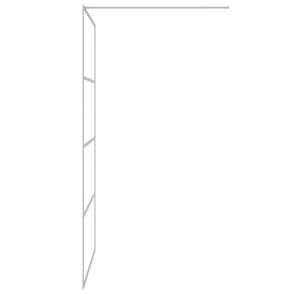 Walk-in Shower Wall Silver 115x195 cm Clear ESG Glass