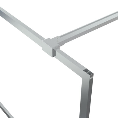 Walk-in Shower Wall Silver 115x195 cm Clear ESG Glass