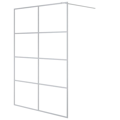 Walk-in Shower Wall Silver 140x195 cm Clear ESG Glass