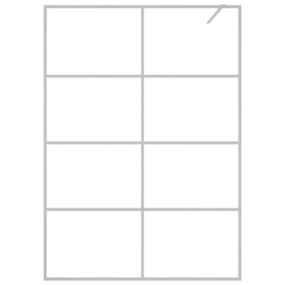 Walk-in Shower Wall Silver 140x195 cm Clear ESG Glass