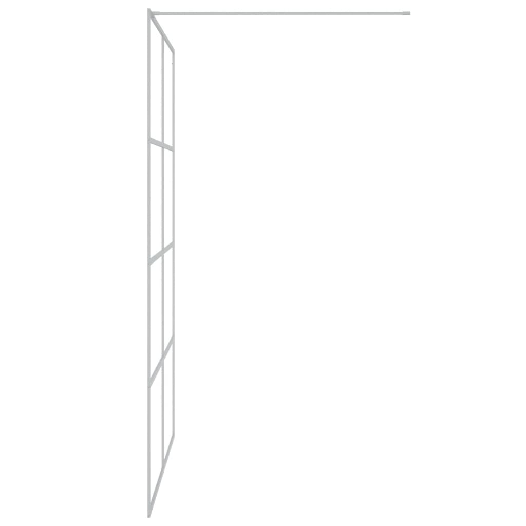 Walk-in Shower Wall Silver 140x195 cm Clear ESG Glass