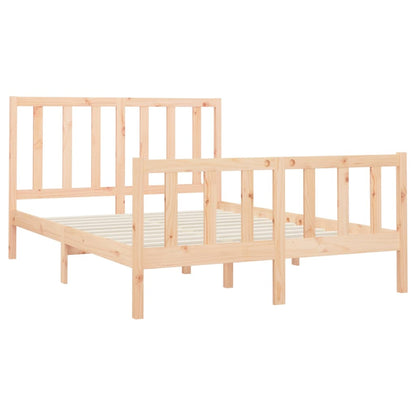 Bed Frame without Mattress 140x190 cm Solid Wood Pine