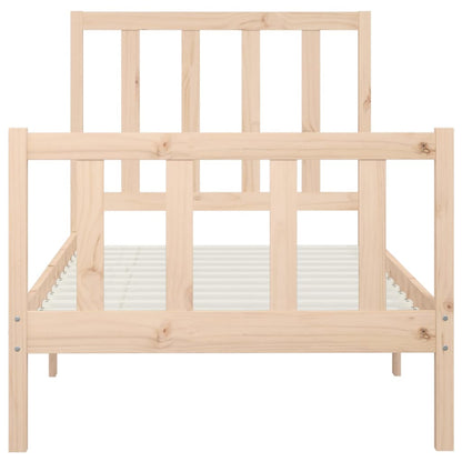 Bed Frame without Mattress 90x200 cm Solid Wood