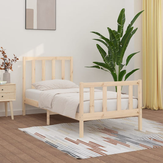 Bed Frame without Mattress 90x200 cm Solid Wood