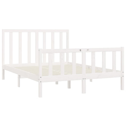 Bed Frame without Mattress White 160x200 cm Solid Wood