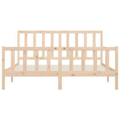 Bed Frame without Mattress 200x200 cm Solid Wood