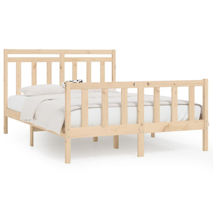 Bed Frame without Mattress Solid Wood Pine 160x200 cm