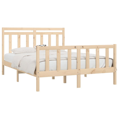 Bed Frame without Mattress Solid Wood Pine 160x200 cm