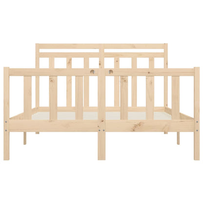 Bed Frame without Mattress Solid Wood Pine 160x200 cm