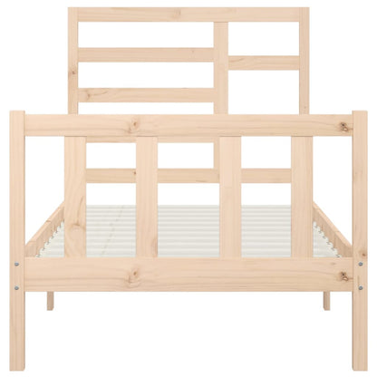 Bed Frame without Mattress 90x200 cm Solid Wood Pine