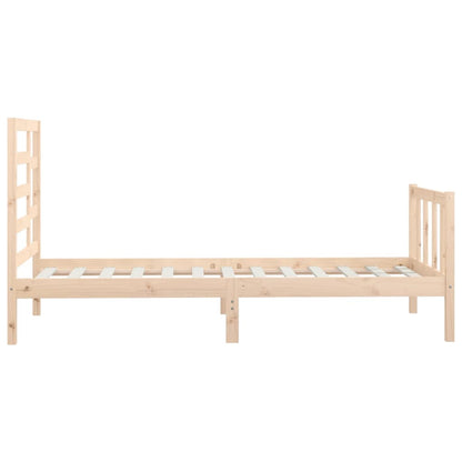 Bed Frame without Mattress 90x200 cm Solid Wood Pine