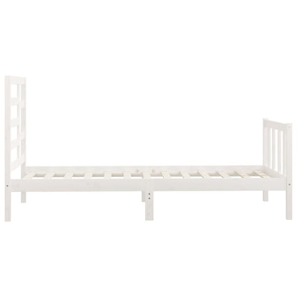 Bed Frame without Mattress White 90x200 cm Solid Wood Pine