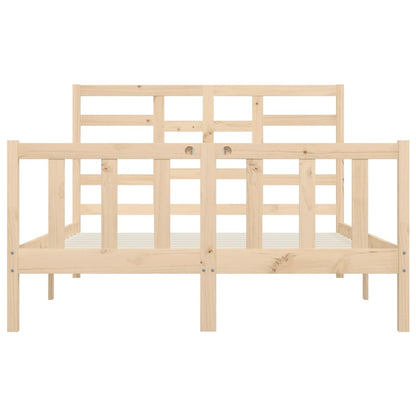 Bed Frame without Mattress 120x200 cm Solid Wood Pine
