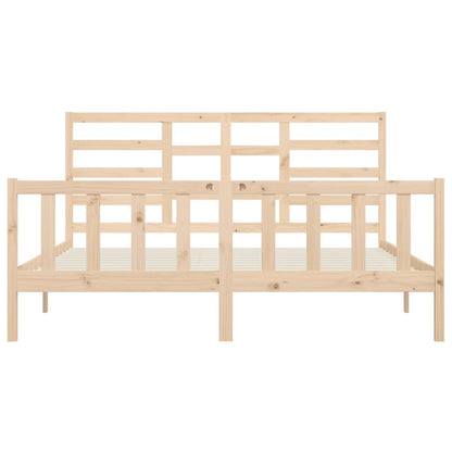 Bed Frame without Mattress 200x200 cm Solid Wood Pine