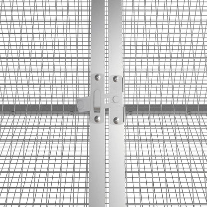 Rabbit Cage Grey 302.5x80.5x71 cm Galvanised Steel