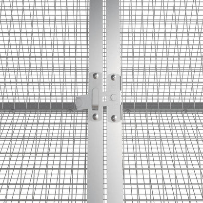 Rabbit Cage Grey 403.5x80.5x71 cm Galvanised Steel