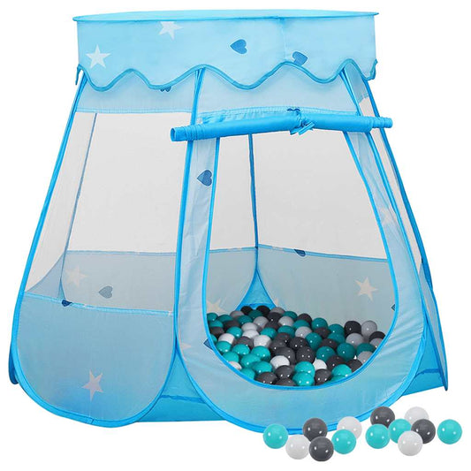 Children Play Tent with 250 Balls Blue 102x102x82 cm