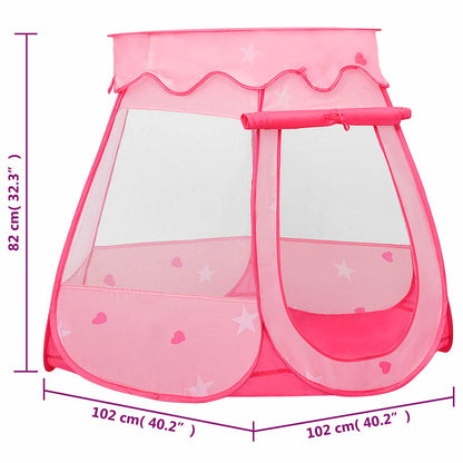 Children Play Tent with 250 Balls Pink 102x102x82 cm