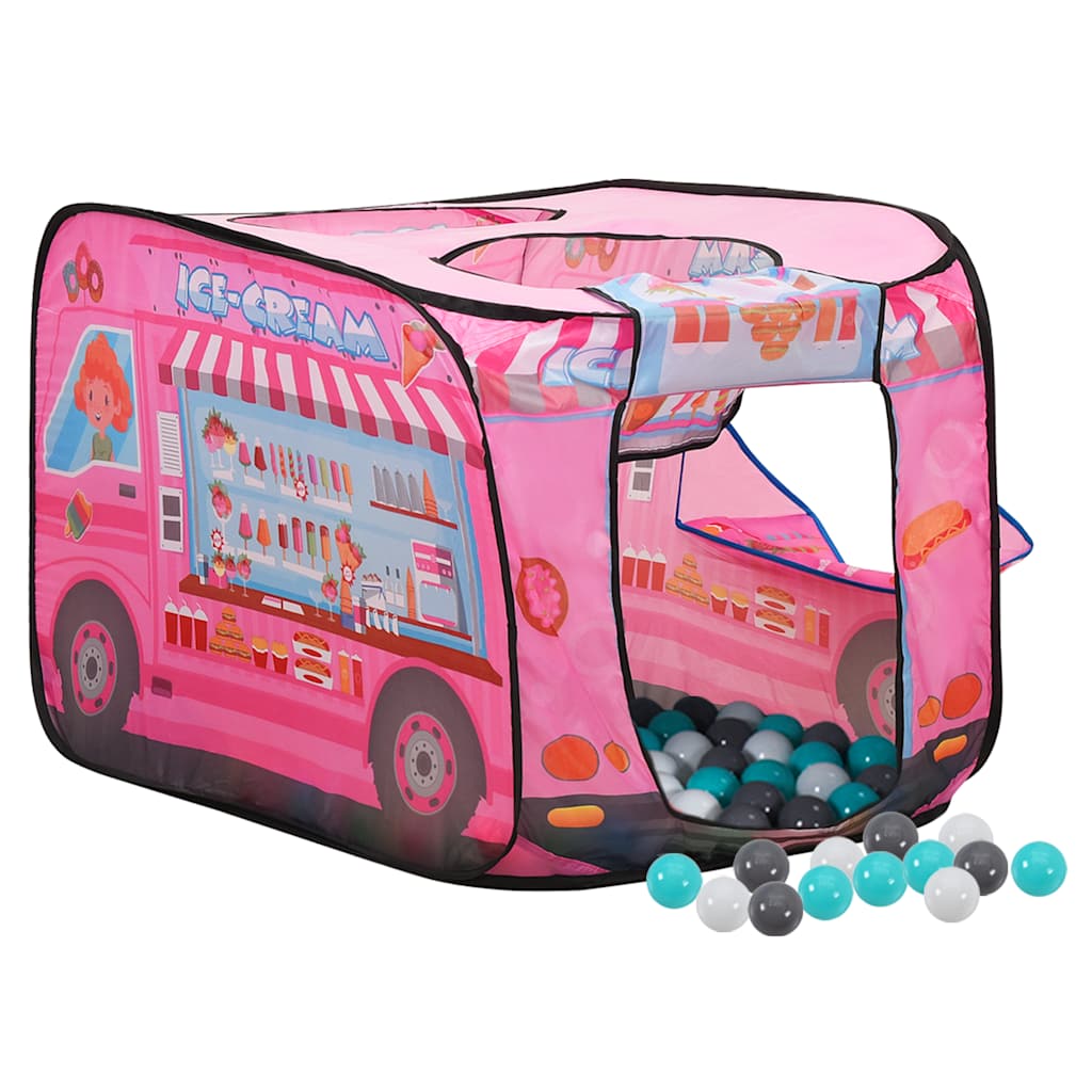 Children Play Tent with 250 Balls Pink 70x112x70 cm