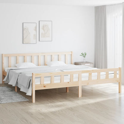 Bed Frame without Mattress Solid Wood 160x200 cm