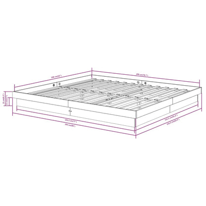 Bed Frame without Mattress White Solid Wood 160x200 cm